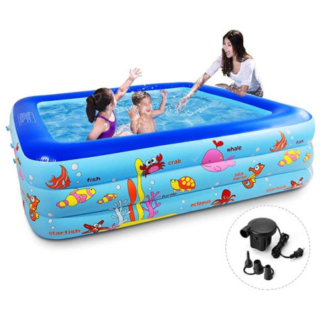 Baby Swimming Pool With Free Electric  Air Pumper & 24 pcs ball