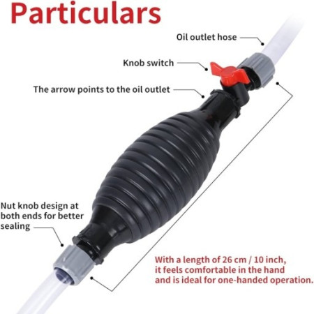 Fuel Pump with Hose Clips 8 Feet pipe free