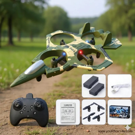 ABS Unbreakable Fighter Jet | 2 Pcs Battery