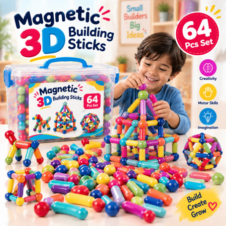 64 pcs set Magnetic-sticks