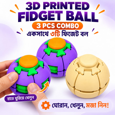 3 pcs 3D Printed Stress Relief Fidget Ball